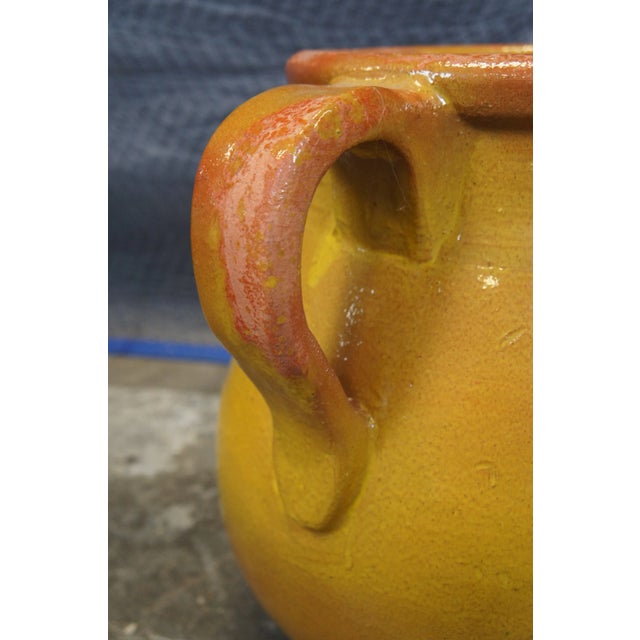 Ceramic Antique French Ochre Terracotta Olive Oil Jar Jug Amphora Vase Vessel For Sale - Image 7 of 12