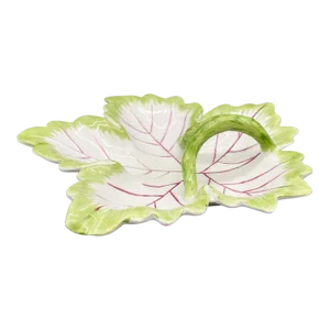 20th Century Italian Ceramic Leaf Trinket Dish/ Catchall