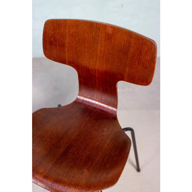 Vintage 3103 Hammer Chairs by Arne Jacobsen for Fritz Hansen, 1960s, Set of 4 For Sale - Image 16 of 18