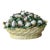 Mid Century Mottahedeh Ceramic Basket of Garlic For Sale