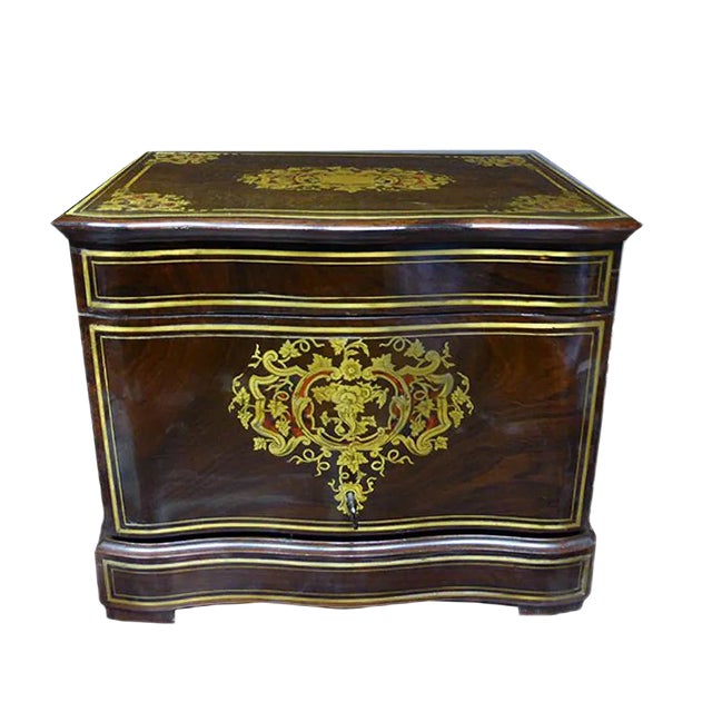 Antique Napoleon III Marquetry Cellar Liquor Set For Sale