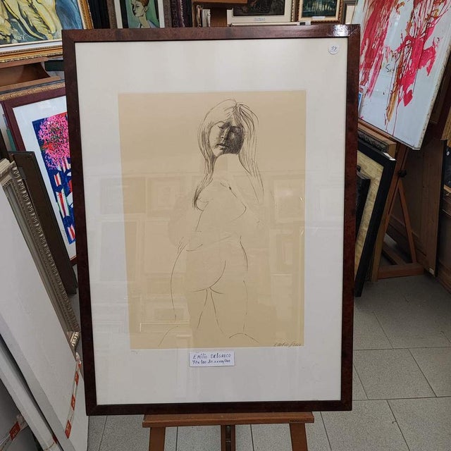 Black Emilio del Greco, Lithograph For Sale - Image 8 of 8