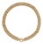 14k Gold Panther Brick Link Choker Style Chain Necklace in the Manner of Cartier, Oversized Spring Ring for Pendants, Signed, Italy For Sale