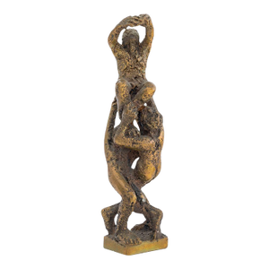 Ernest Bottomley Acrobat Figural Group Gilt Bronze