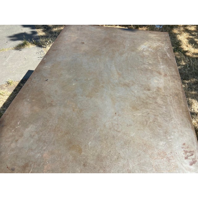 Modern Contemporary Steel Kitchen Table For Sale - Image 10 of 12