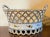 Antique Early 19th Century Old Paris Porcelain Reticulated Centerpiece Fruit Basket Decorated With Floral Sprig For Sale - Image 4 of 15
