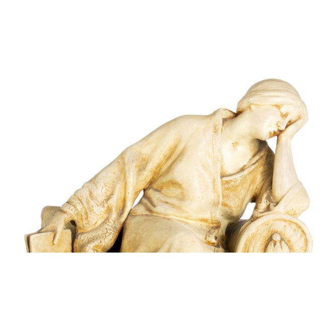 Unknown, The Pensive Woman, 20th Century, Patinated Plaster For Sale - Image 5 of 8
