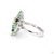 1.45 Carat Round Brilliant Cut Diamond Emerald Gold Ring, Size 6.5 For Sale - Image 4 of 9
