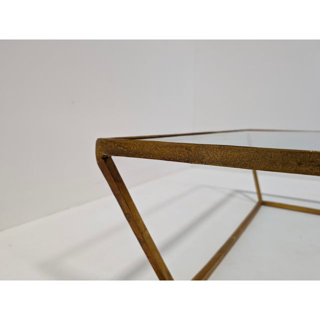 Gold Cocktail Table in Glass For Sale - Image 6 of 18