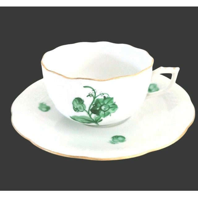 White Vintage Herend (1948-1993) Set of Four Coffee Cups With Saucers - 8 pcs For Sale - Image 8 of 10