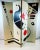 Late 20th Century Mid Century Hand Painted Wood Four Panel Standing Screen For Sale - Image 5 of 13