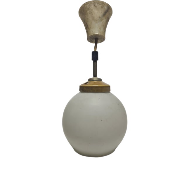 Postmodern Communist Pendant Lamp, Poland, 1970s, in Restored conditions. Designed 1970 to 1979 European Plug (up to...