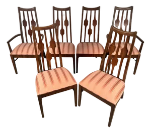 Mid 20th Century Mid-Century Modern Walnut Dining Chairs by Kent-Coffey - Set of 6