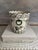 Mediterranean Vintage Portugal RCCL Hand Painted White and Green Floral Scalloped Ceramic Planter For Sale - Image 3 of 6