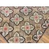 Textile 1890s Multicolored Geometric Antique American Hooked Rug 4'6" X 5'6" Handknotted Wool Carpet For Sale - Image 7 of 7