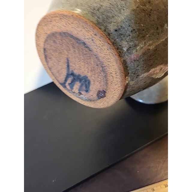 Vintage MCM Studio Art Pottery Lidded Drip Glazed For Sale - Image 9 of 10