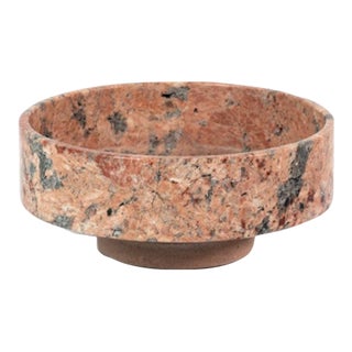 Solid Pink Marble Centerpiece Bowl For Sale