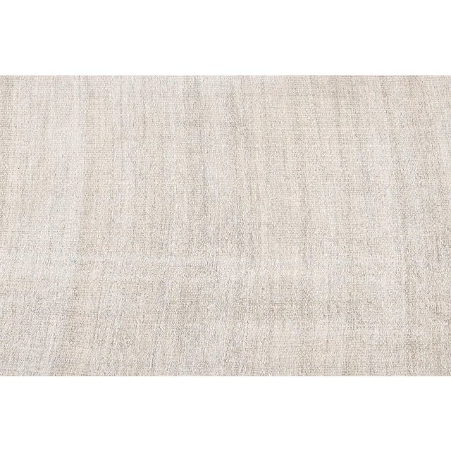 Mid 20th Century Vintage White Hemp Kilim Runner For Sale - Image 4 of 7