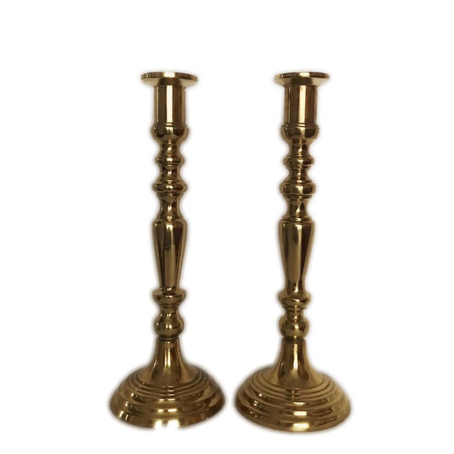 Vintage Mexican Brass Candlesticks a Pair Chairish