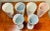 Baby Blue Set of 6 Italian Pottery Ice Cream Cone Parfait Serving Glasses For Sale - Image 8 of 12