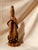Wood 19th Century Hand-Carved Cypress Guanyin Buddhist Goddess of Mercy Sculpture With Prayer Beads For Sale - Image 7 of 17