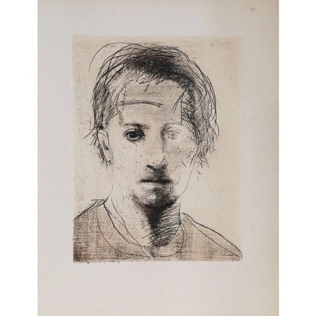Portrait of a Man - Unframed Etching For Sale