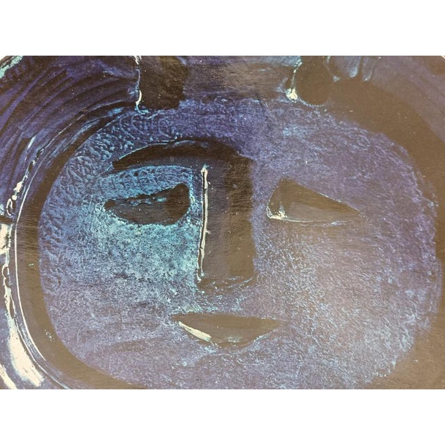 Modern Print Depicting Pablo Picasso Vallauris Plate with Face in Blue from Albert Skira, Mid-20th Century For Sale - Image 3 of 9