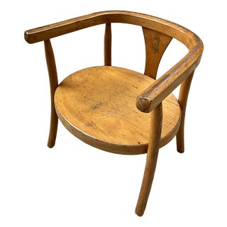 Children's Armchair in Beechwood by Joamin Baumann for Baumann, France, 1950s For Sale