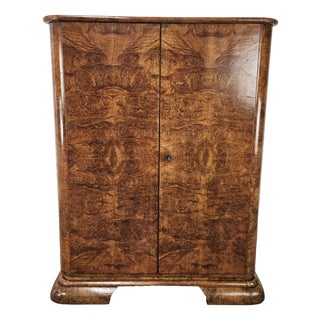 Austrian Art Deco Walnut Burl Sideboard, 1930 For Sale