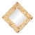 Signed Vintage Diamond-Shaped Seashell Shell Encrusted Wall Mirror – Coastal / Organic Modern For Sale