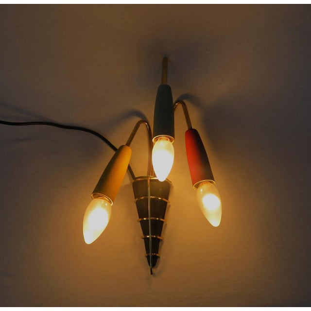 Black Mid-Century Wall Lights, 1950s, Set of 2 For Sale - Image 8 of 18