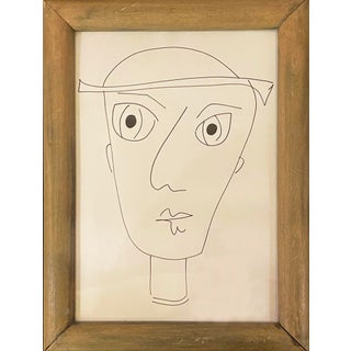 Contemporary Framed Portrait Drawing For Sale