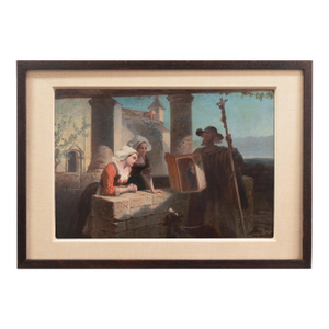 'Le Reliquaire' by Walter Goodall, 1863, Catholic, London, Royal Academy, Old Royal Society of Watercolorists, Philadelphia Centennial