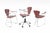 Set of 6 vintage Arrben chairs realized in Italy in 1980s. Chromed metal and leather. All the chairs have their armrests....