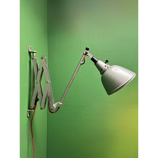Bauhaus Scissor Lamp by Curt Fischer for Midgard, 1930s For Sale - Image 3 of 11