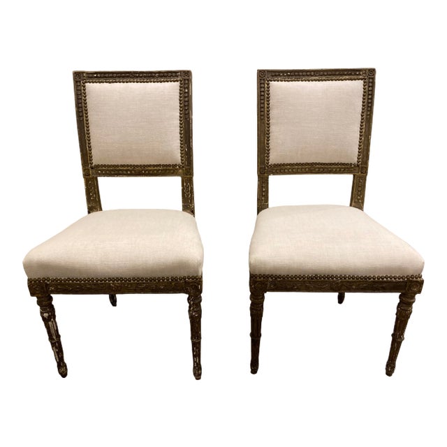 Early 20th Century Antique Italian Accent Chairs - Pair For Sale