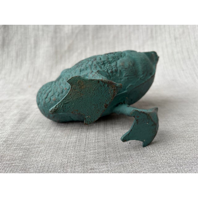 Vintage Green Cast Iron Statue For Sale - Image 16 of 18