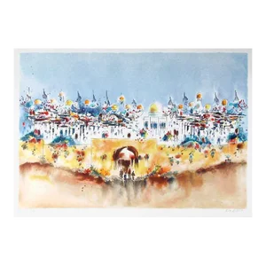 Jerusalem, Ben Avram Lithograph, Signed and Numbered in Pencil