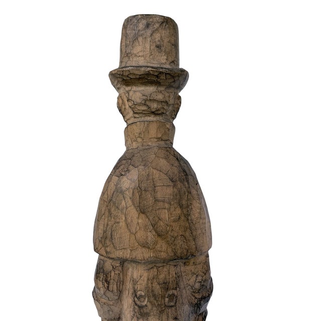 Mid 20th Century Mid 20th Century Folk Art Wood Sculpture in the Style of Axel Petersson Döderhultarn For Sale - Image 5 of 13