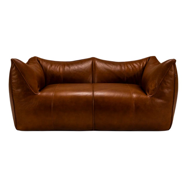 Two-Seater Sofa in Leather by Mario Bellini for B&B Italia For Sale