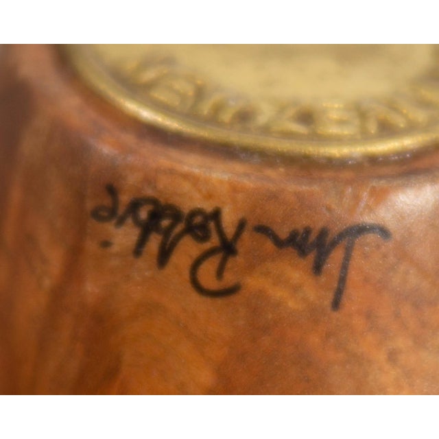 Brown Signed Tawhai Burr Wood Vase by Jim Robbie For Sale - Image 8 of 8