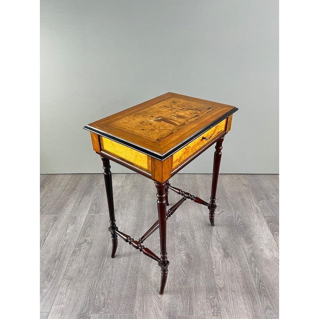 Napoleon III Inlaid Dressing Table For Sale - Image 3 of 10