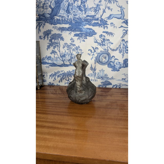 Art Nouveau Pewter Pitcher by Henri Huppé, 1890 For Sale - Image 9 of 13