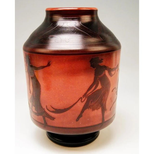 1920s Cameo Vase with Frieze Figurines by Georges de Feure for Daum Frères Nancy, 1920s For Sale - Image 5 of 11
