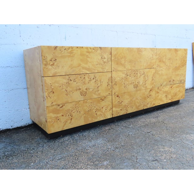 Mid Century Modern Hollywood Regency Burlwood Dresser 6383 For Sale - Image 4 of 18