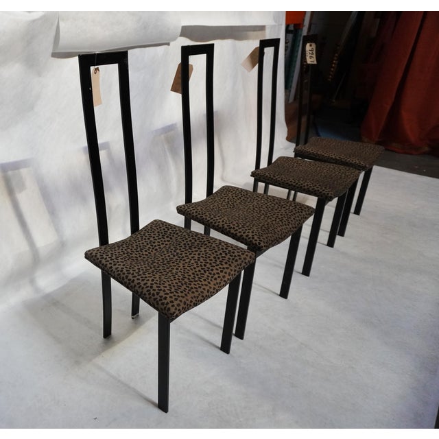 Metal Mid 20th Century Set of Skinny Back Postmodern Dining Chairs in the Style of Maurizio Cattelan For Sale - Image 7 of 18