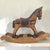 Sculptural and expressive, this vintage Mexican folk art rocking horse brings the warmth of hand-carved wood and time-...