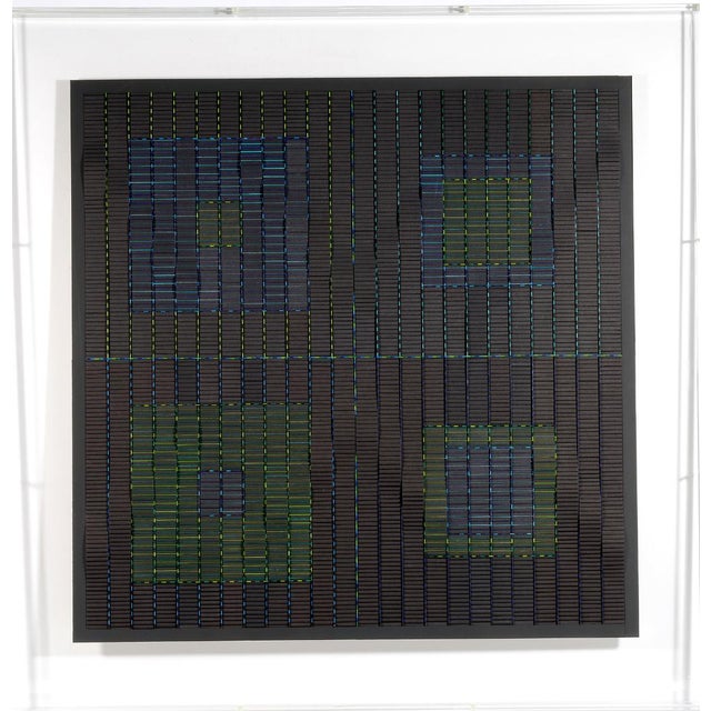Francoise Luciani, Large Black Square Collage, 2020, Cardboard For Sale - Image 3 of 4