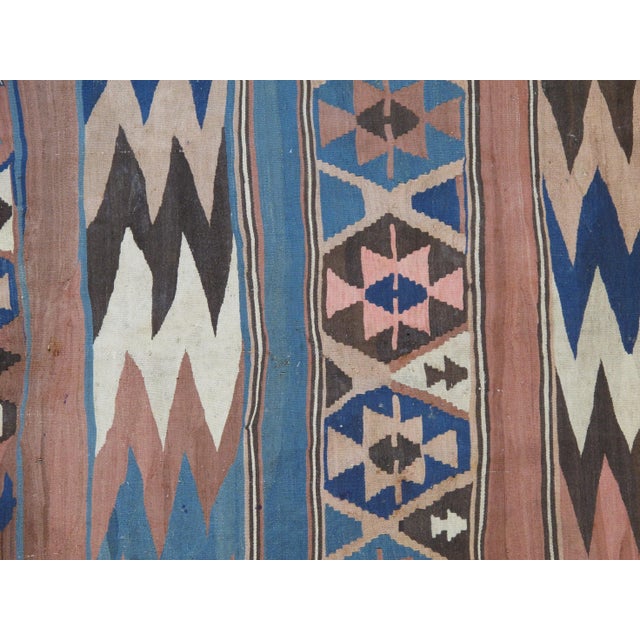 1900's N.West Persian Kilim, 3'10" X 10'2" For Sale - Image 4 of 7