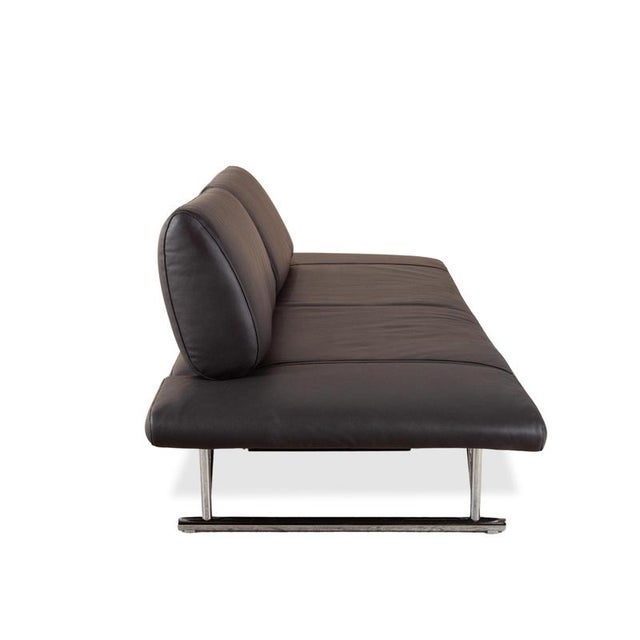 Vegan Leather Cirrus 3-Seater Sofa in Black Upholstery from Cor For Sale - Image 11 of 14
